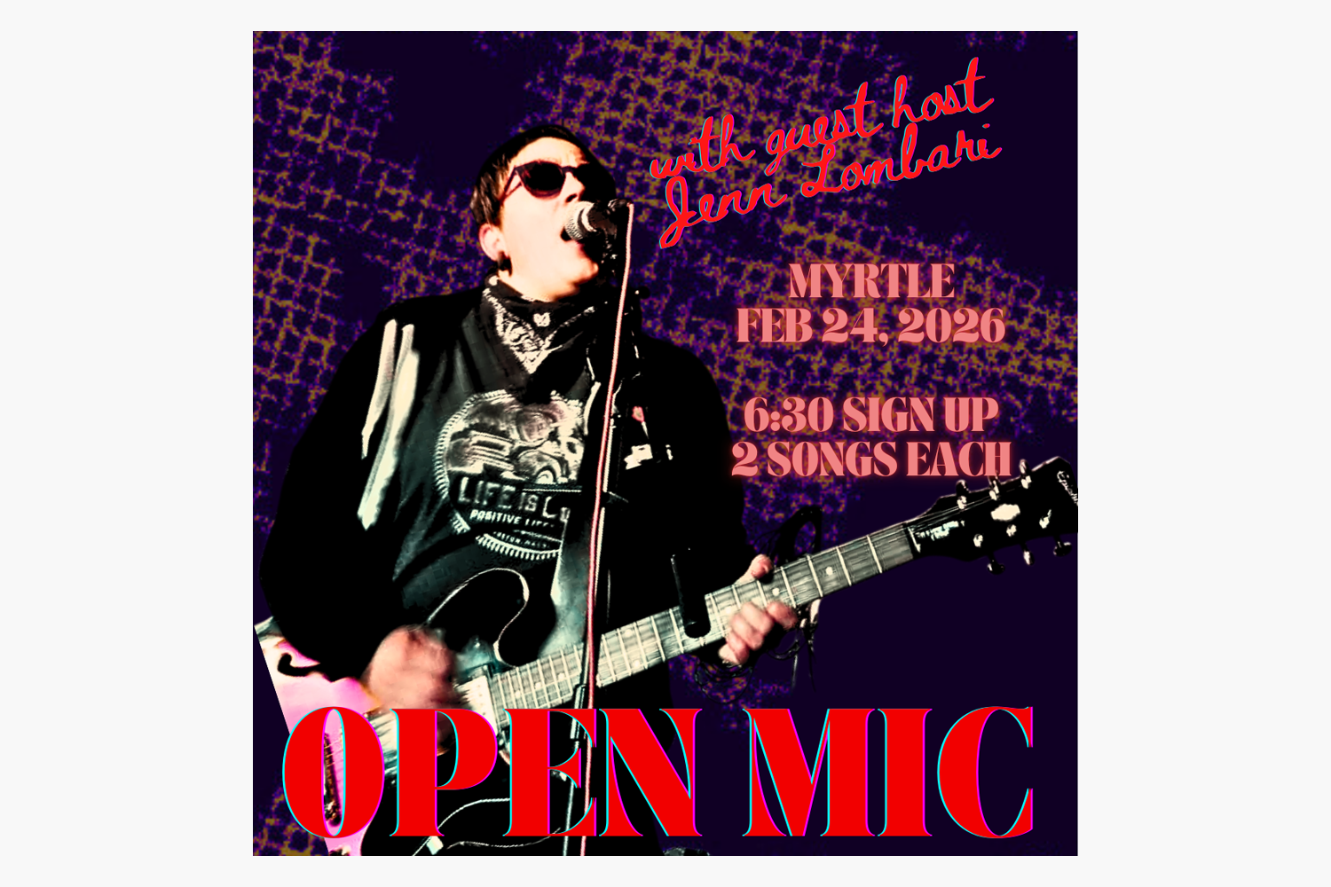 Open Mic with guest host Jenn Lombari