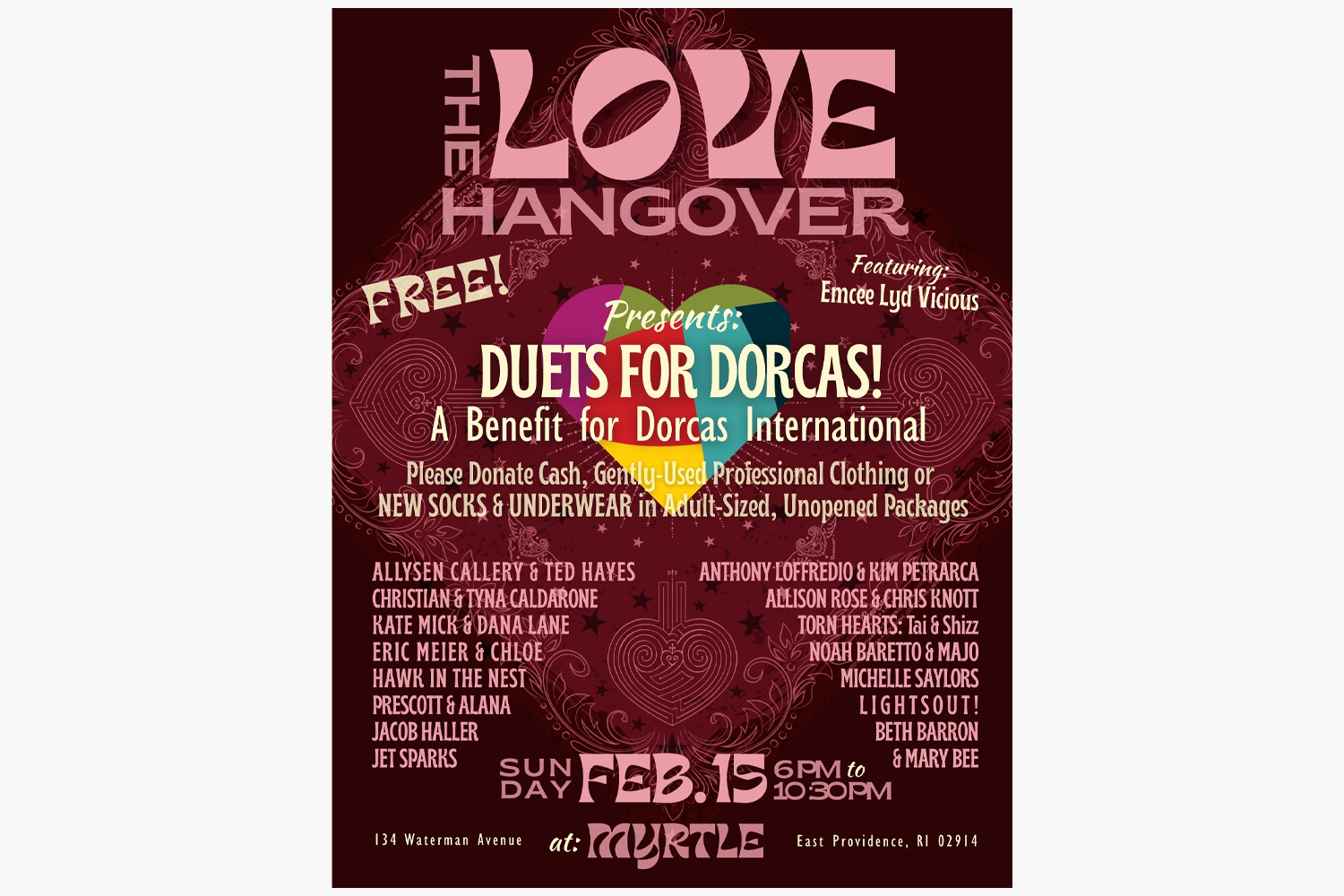 The Love Hangover presents: Duets for Dorcas!