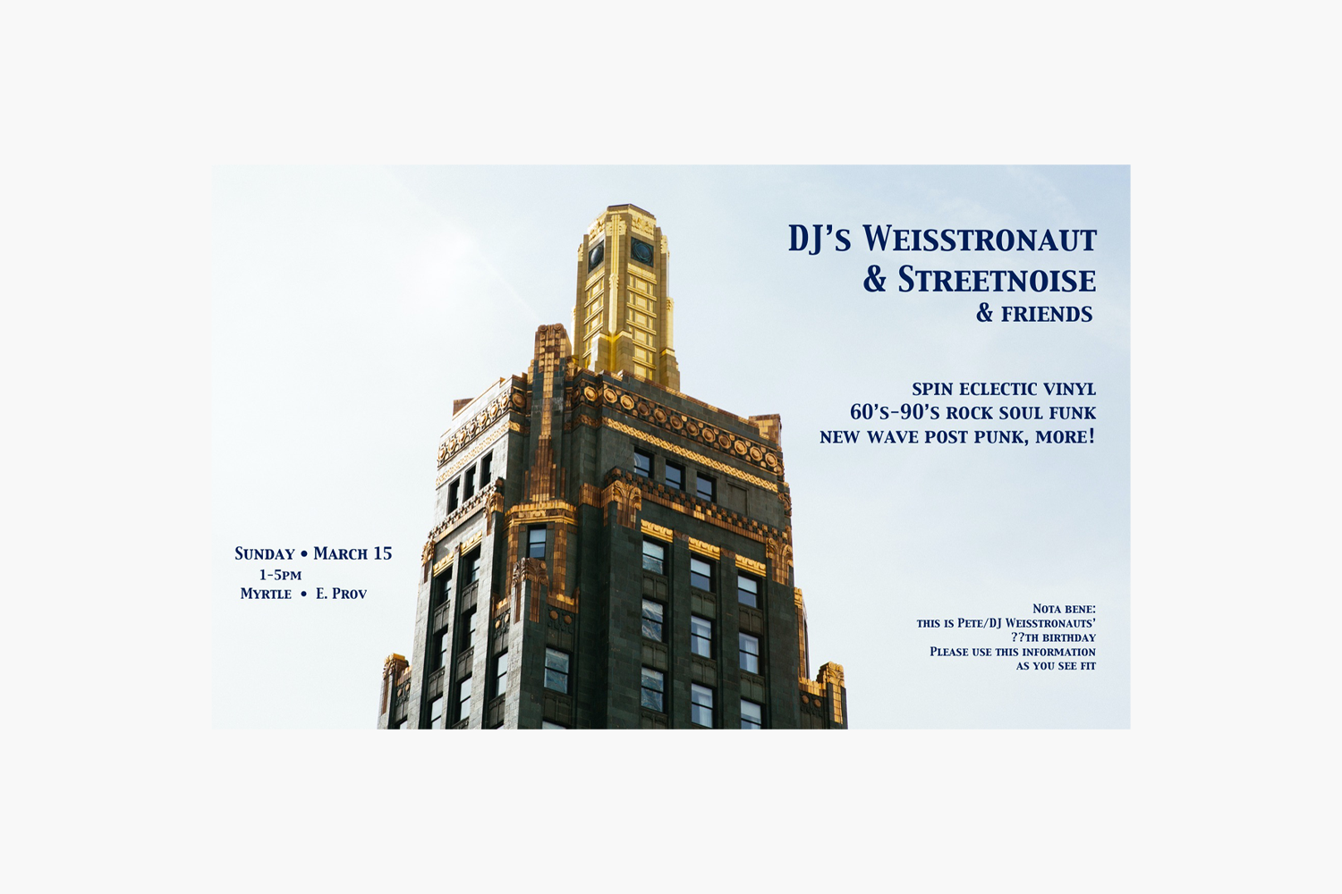  DJ Weistronaut and DJ Streetnoise Vinyl Sunday