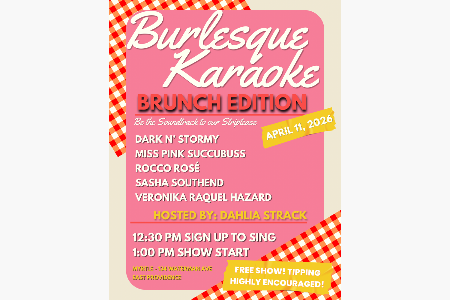 Burlesque Karaoke Brunch Edition!