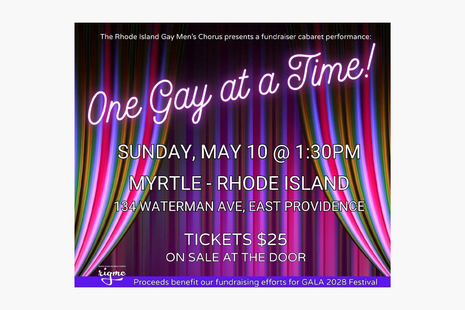 ‘One Gay at a Time’ cabaret show!