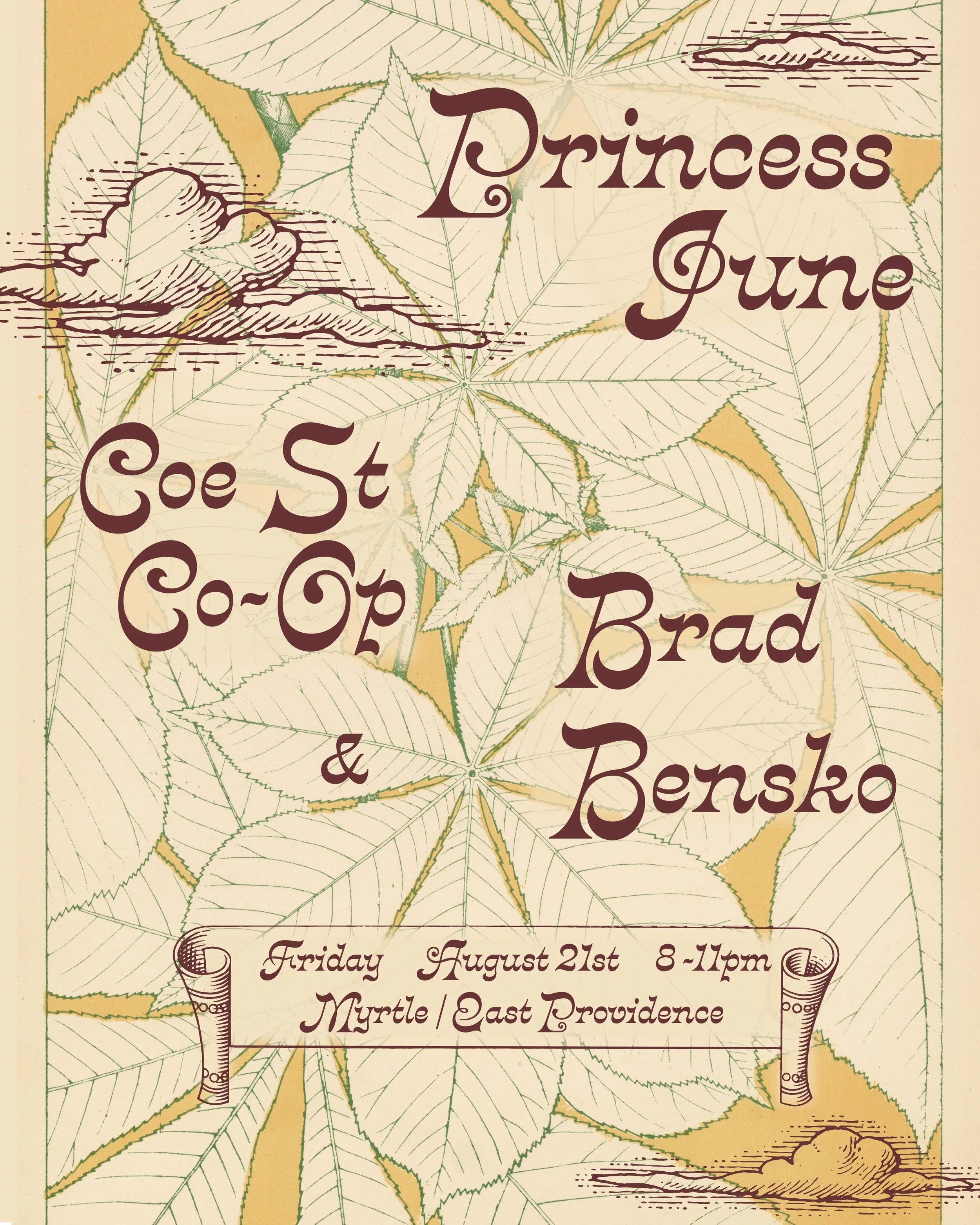 The Coe Street Co-Op / Brad Bensko Band / Princess June