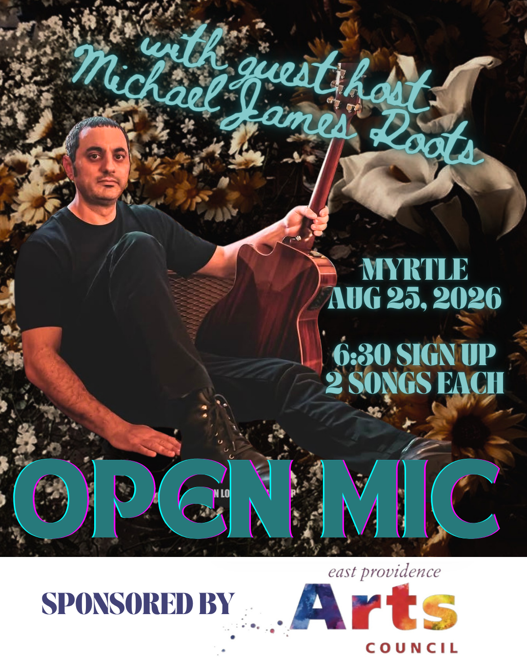 Open Mic with Michael James Roots - Sponsored by EP Arts Council 
