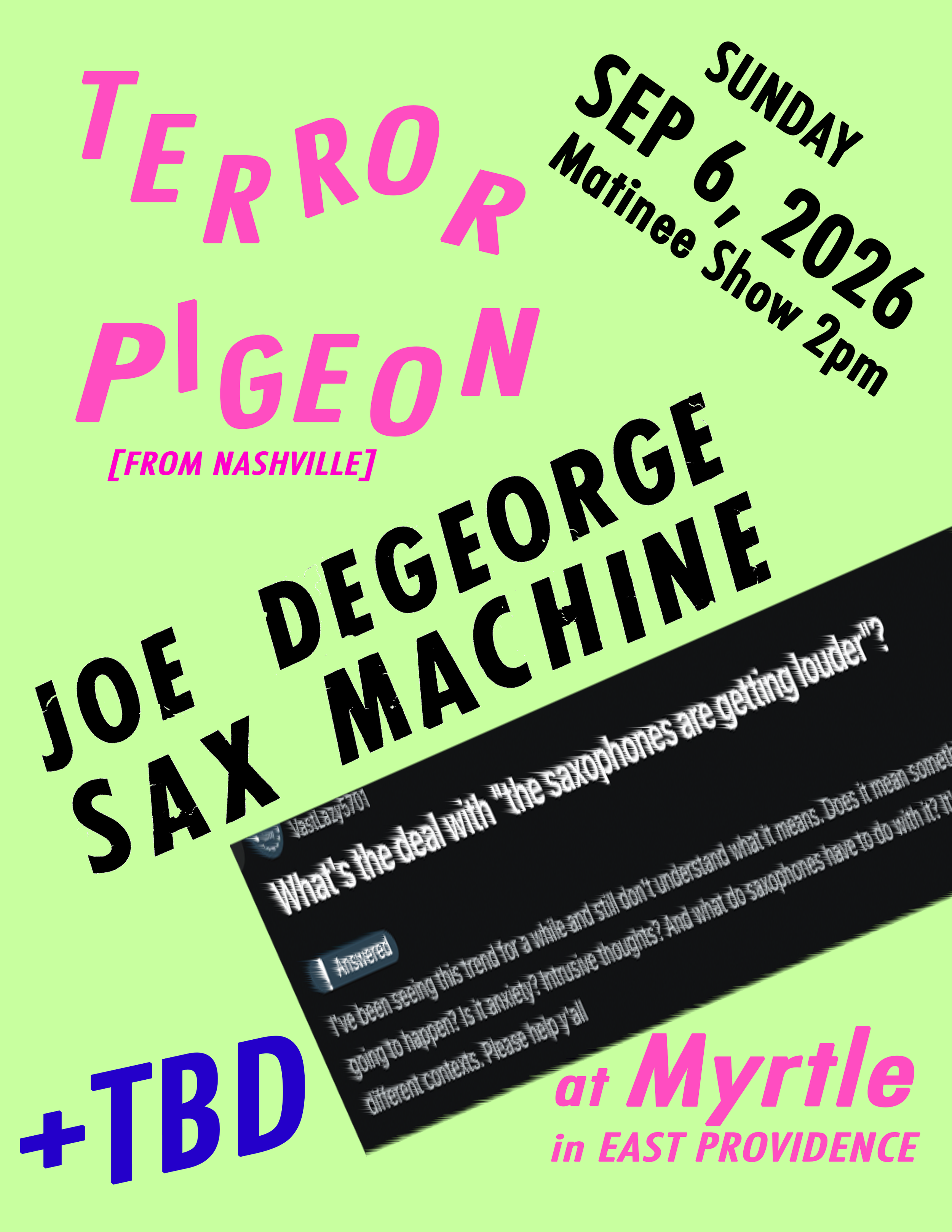 Terror Pigeon / Joe DeGeorge