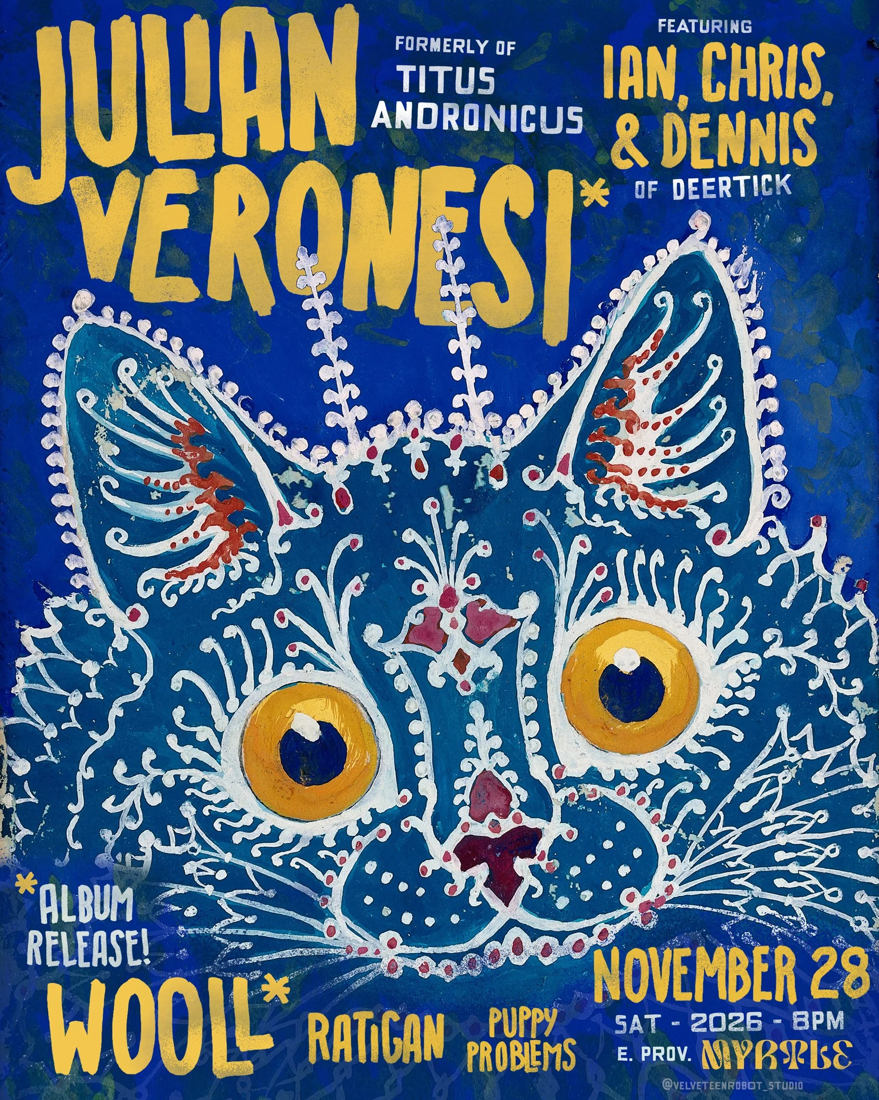 Julian Veronesi  featuring members of Deertick / Wooll (album release) / Puppy Problems / Ratigan