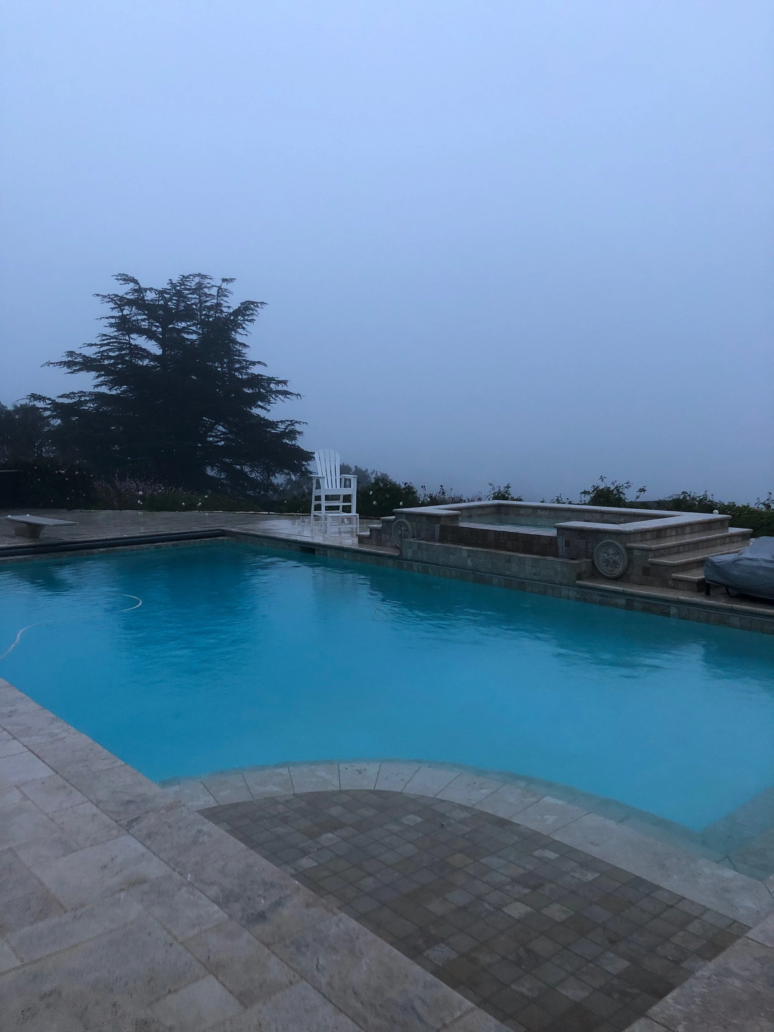 Salt pool spa combo.