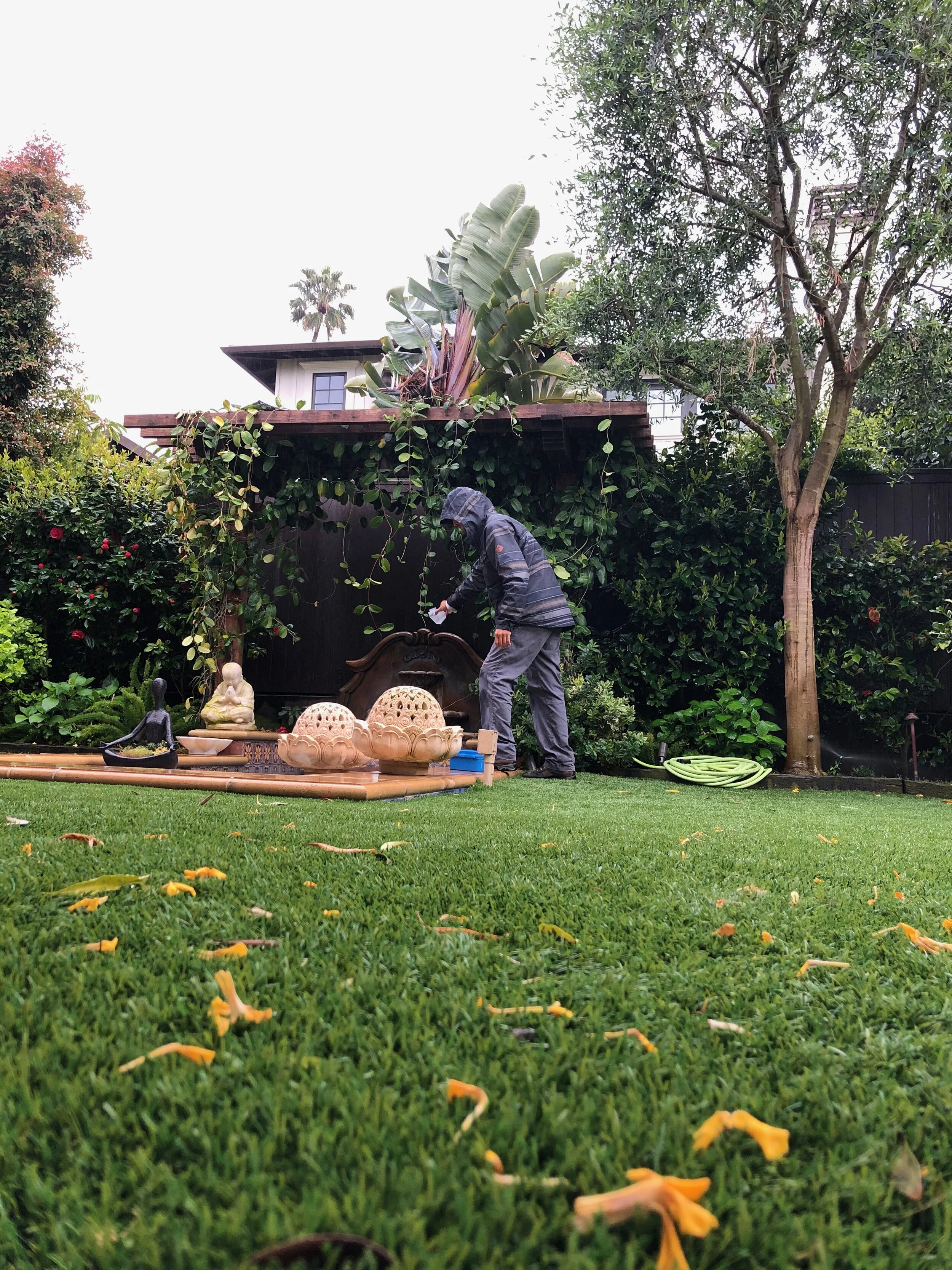 Making sure the clients pools are perfect even in the rain