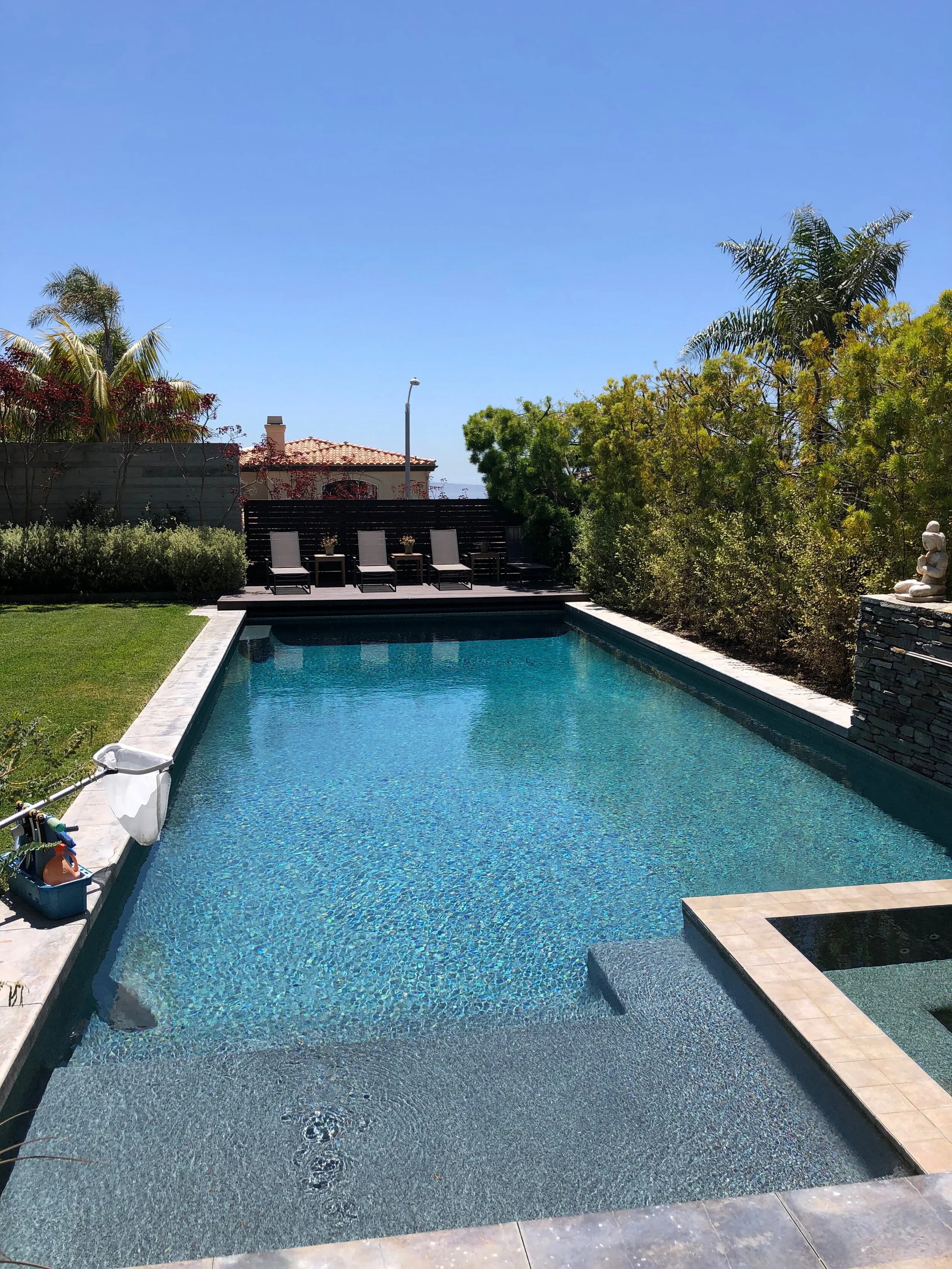 pool spa combo with automatic cover