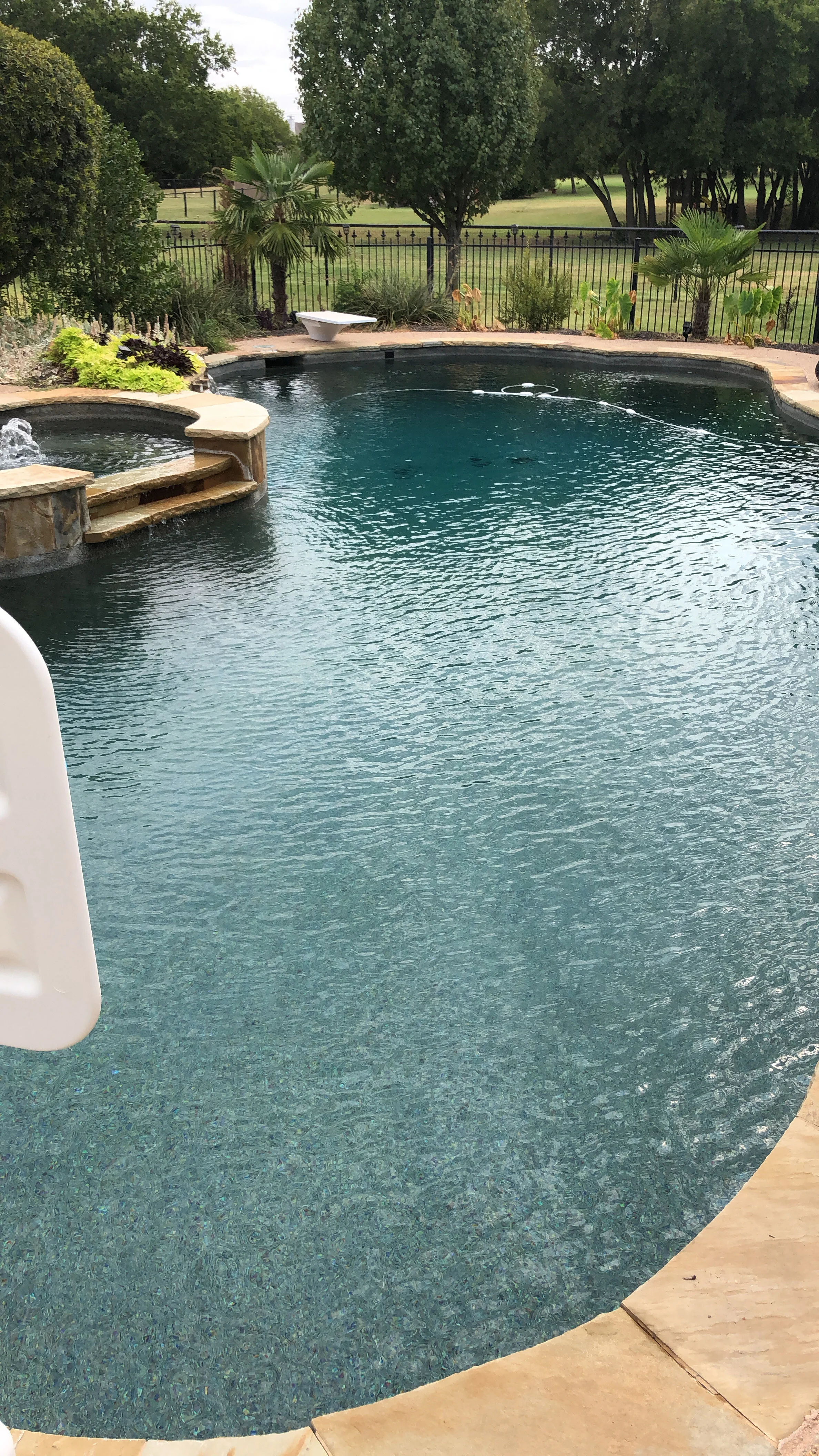 pool and raised spa with borates