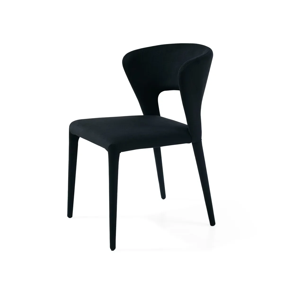 Ex display - Black suede velvet dining chairs