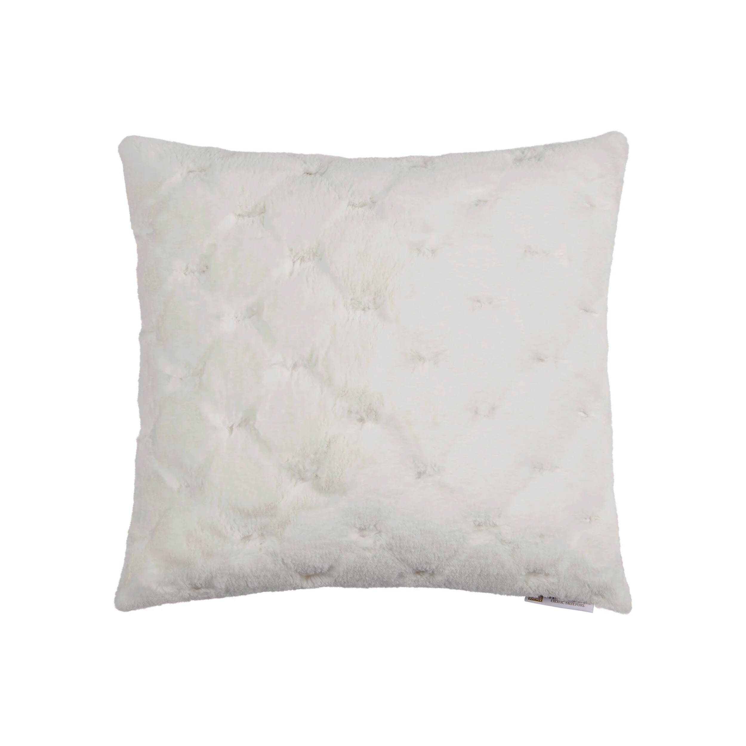 Faux fur white 45cm cushion