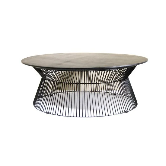 Ex display - Round 1m black coffee table