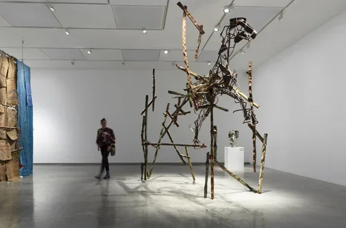 Some floating dreams are nightmares / Rakta Bija, steel, 410x425x160cm