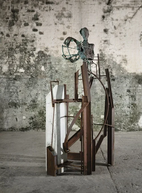 Voices at Dawn I, 2019, bronze, steel and concrete, 210x144x152cm