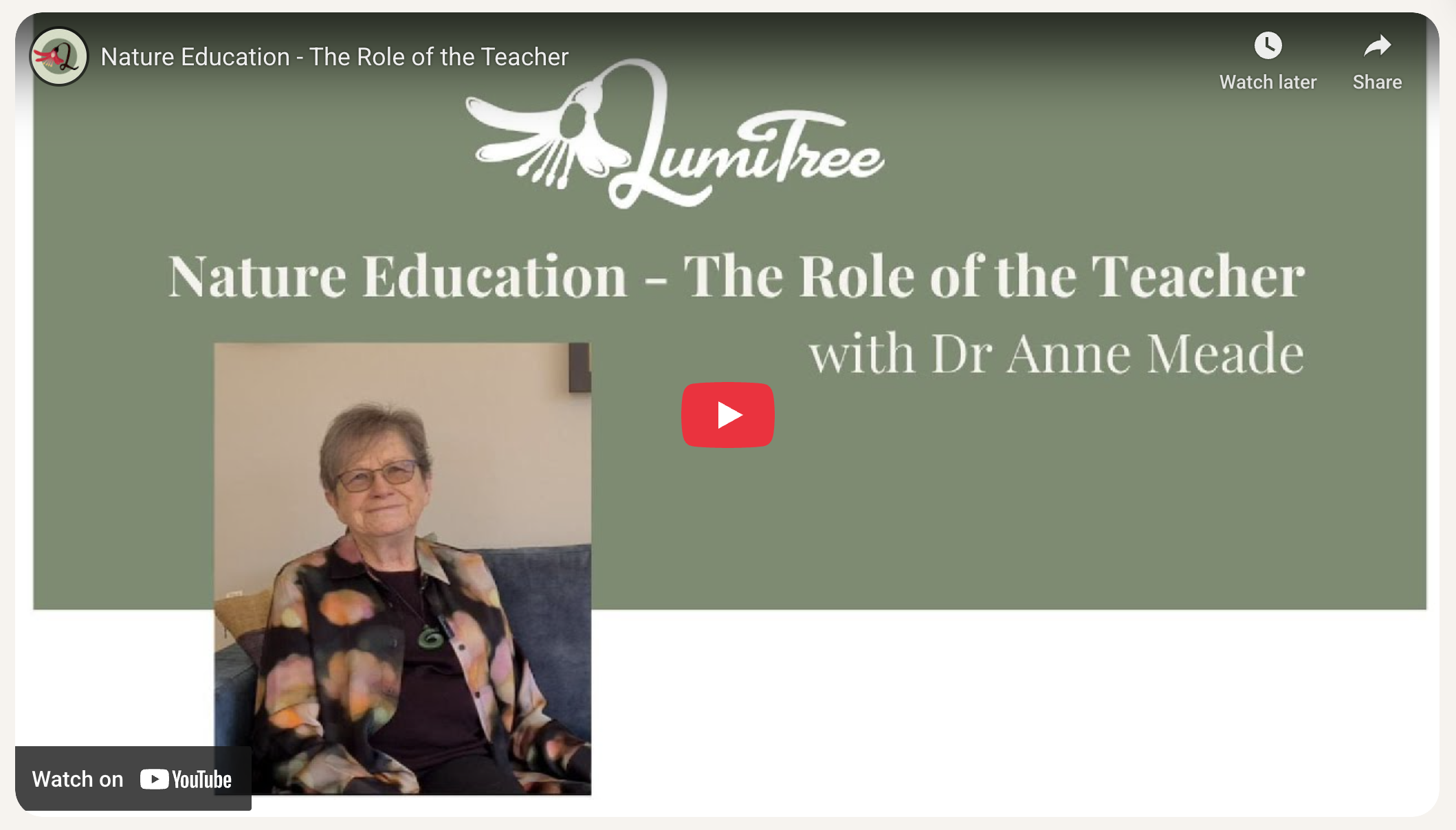 Nature Education- The Role of the Teacher