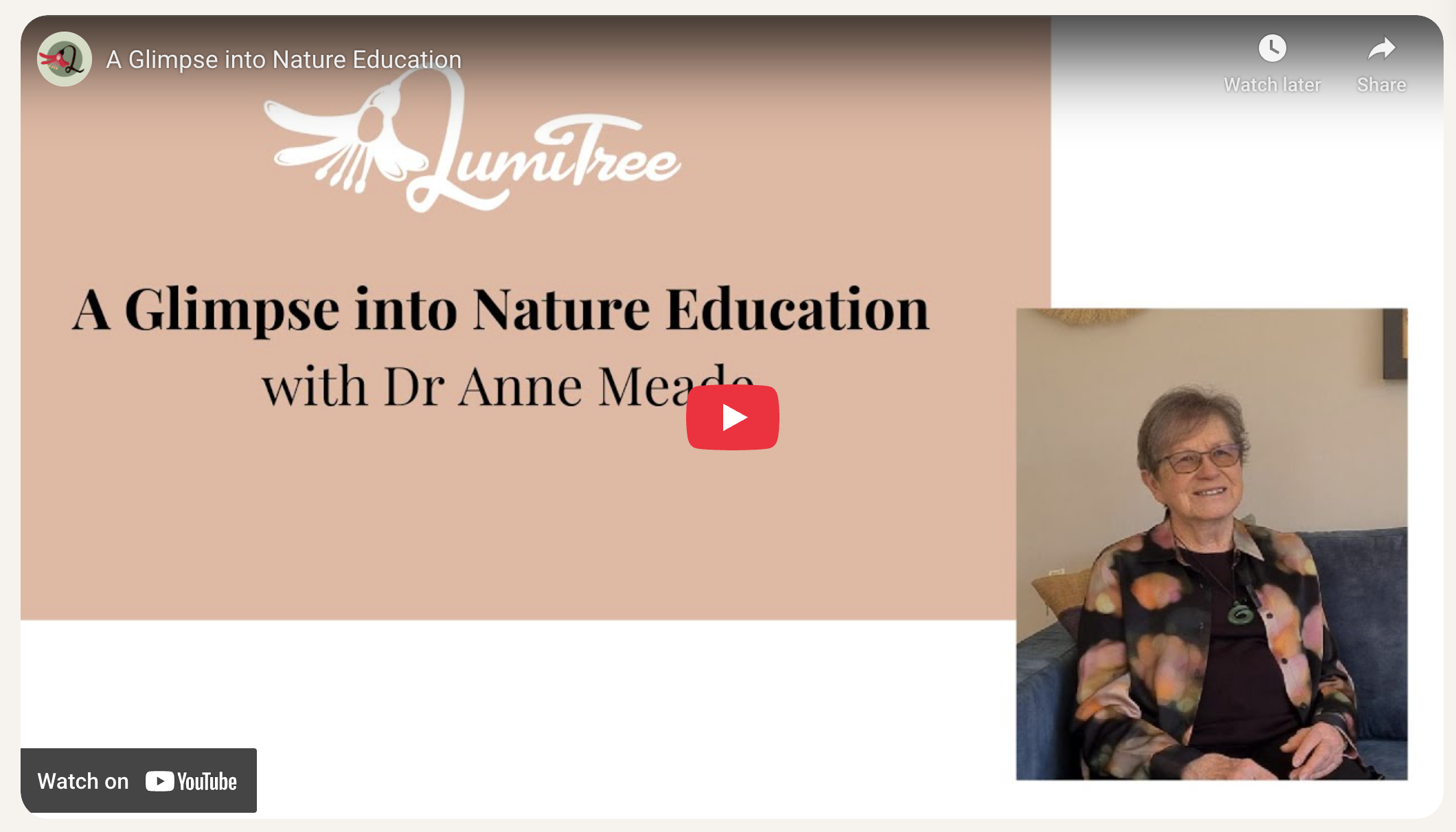 A Glimpse into Nature Education