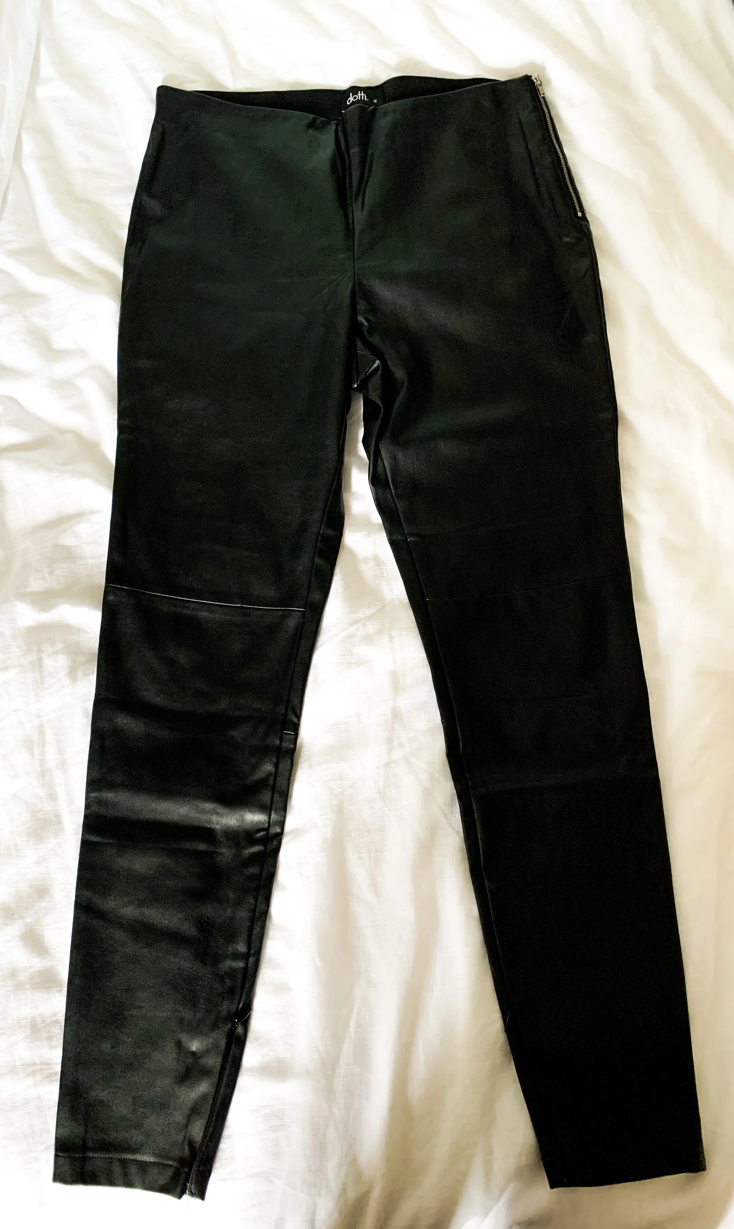 Dotti Faux Leather Pants Size 12 