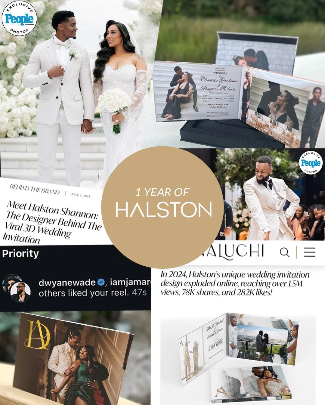 Exactly 1 year ago today, HALSTON was born. What started as a love for design and storytelling took flight after a moment of unexpected virality; the @todayshow feature of @adlermarch_&rsquo;s invitation suite. That moment showed me the potential of 