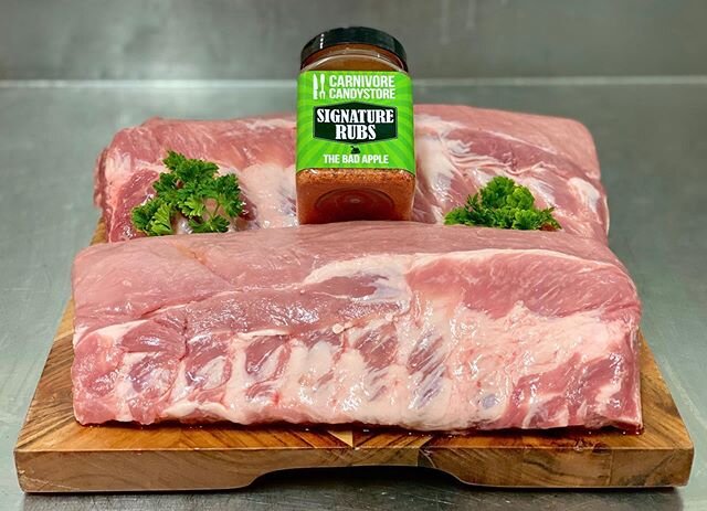 &lsquo;𝘽𝙖𝙗𝙮 𝙂𝙤𝙩 𝘽𝙖𝙘𝙠&rsquo;....Baby Back Pork Spare Ribs!! ♨️Free Range Pork ♨️Australian Pork ♨️Premium Quality ♨️The best, meatiest pork ribs we have seen in a long time 🙌👏 Pair them with Carnivore Candystore &lsquo;The Bad Apple&rsquo