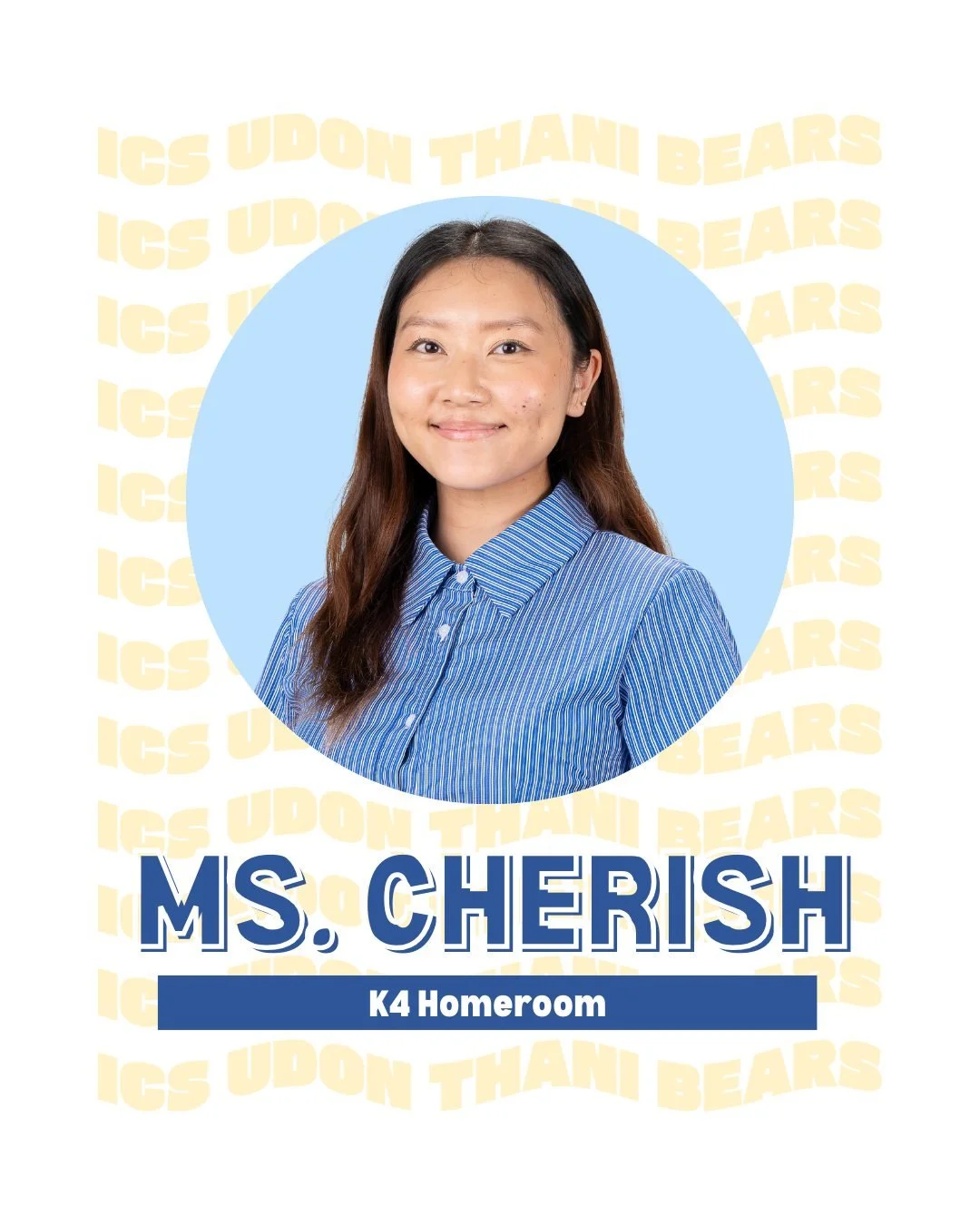 Up next in our #FacesofICSUD series -- Ms. Cherish!

Ms. Cherish is in her first year at ICSUD and serves as one of our K4 Homeroom Teachers.

✨What are you looking forward to most this school year?
&ldquo;I&rsquo;m excited to see my students grow&md