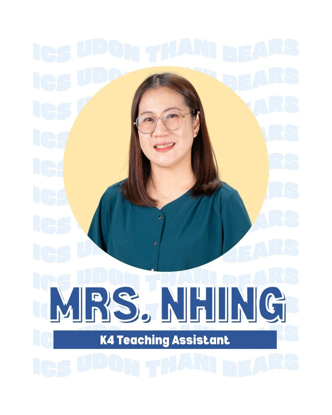 Up next in our #FacesofICSUD series &mdash; Mrs. Nhing! ✨
This is her first year at ICSUD, and she serves as a dedicated K4 Teaching Assistant, supporting students with care, joy, and a servant&rsquo;s heart 

✨ What makes ICSUD special?
&ldquo;What 