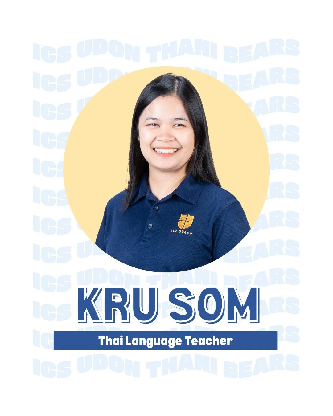 Up next in our #FacesofICSUD series &mdash; Kru Som! ✨
Kru Som is in her 4th year at ICSUD and serves as one of our wonderful Thai Language Teachers, bringing warmth and joy into her classroom each day 🇹🇭💛

✨ What&rsquo;s your favorite thing about