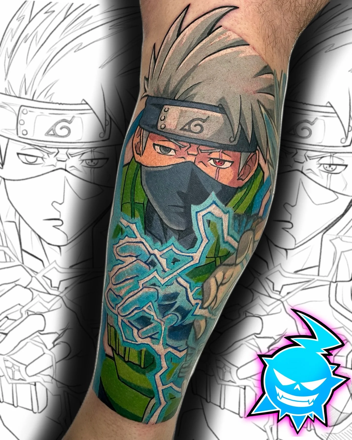 Kakashi Hatake the Copy Ninja
love a good lightning effect in my panels. 
Stoked with how his hand has come up. 
I have a couple Naruto predrawns available. 
Otherwise, hit me up if you want a different character. 
Always keen on Naruto and the other