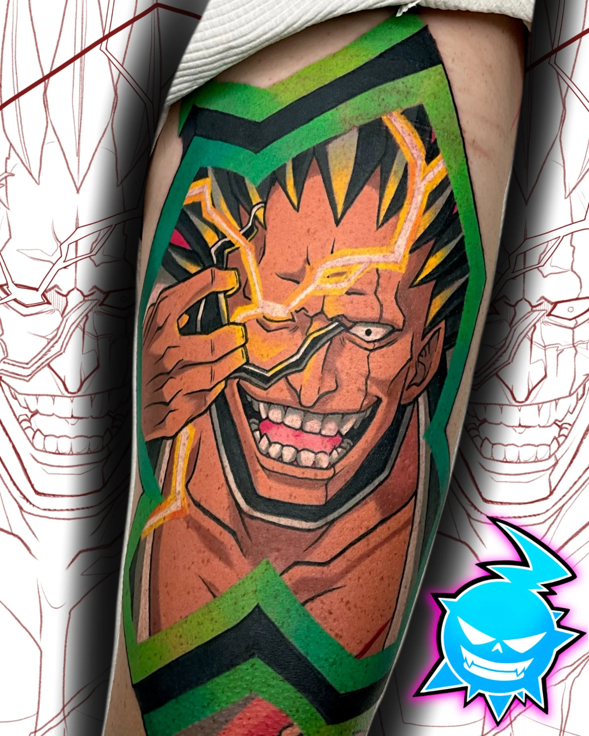 Who&rsquo;s a Kenpachi fan?
Now booking February - March
✉️ Dm for info or to book. 
Great set priced panels done in a single session. 

Looking for your next colour anime tattoo!
Based in Logan, only a short drive from Brisbane or the GC

Prepayment
