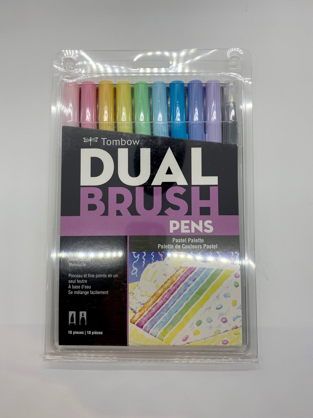 Dual Brush Pen Art Markers, Purple Blendables 6-Pack + Water Brush, 3-Pack