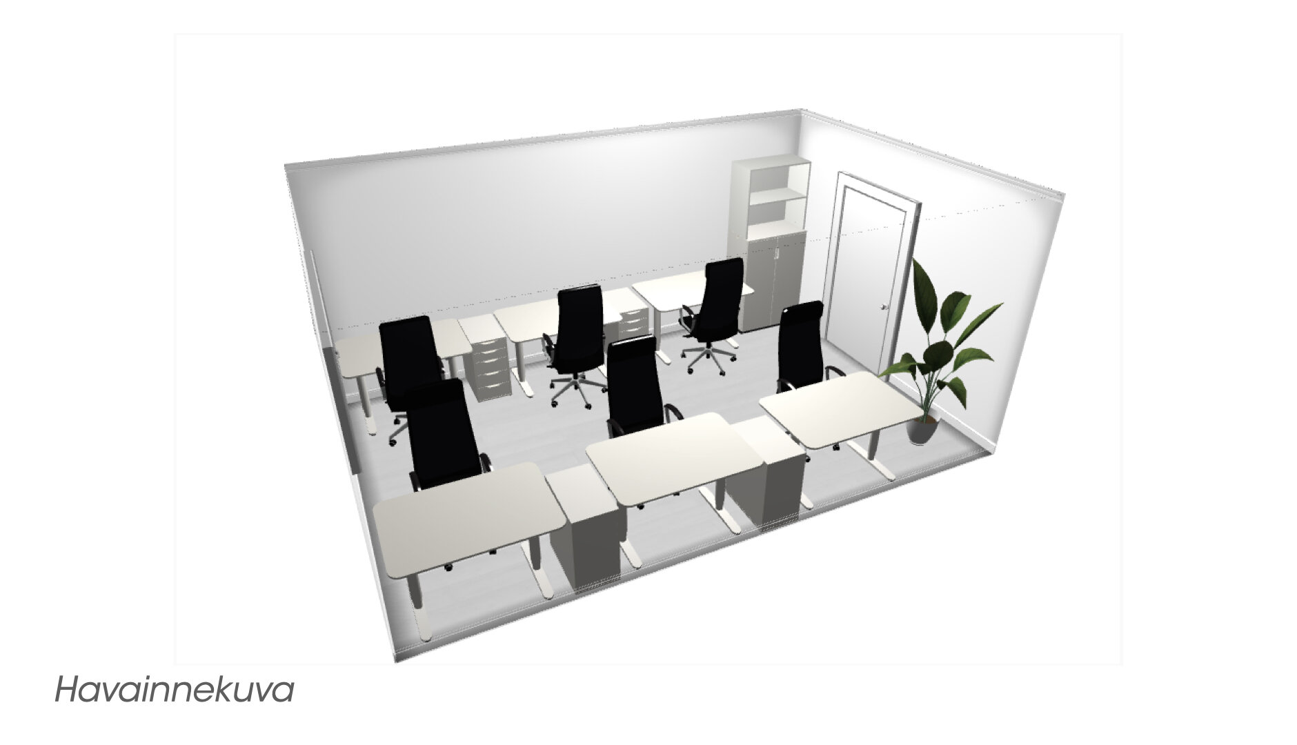 Boffice - havainnekuva omasta edullisesta 550e/kk toimistosta Helsingin keskustassa