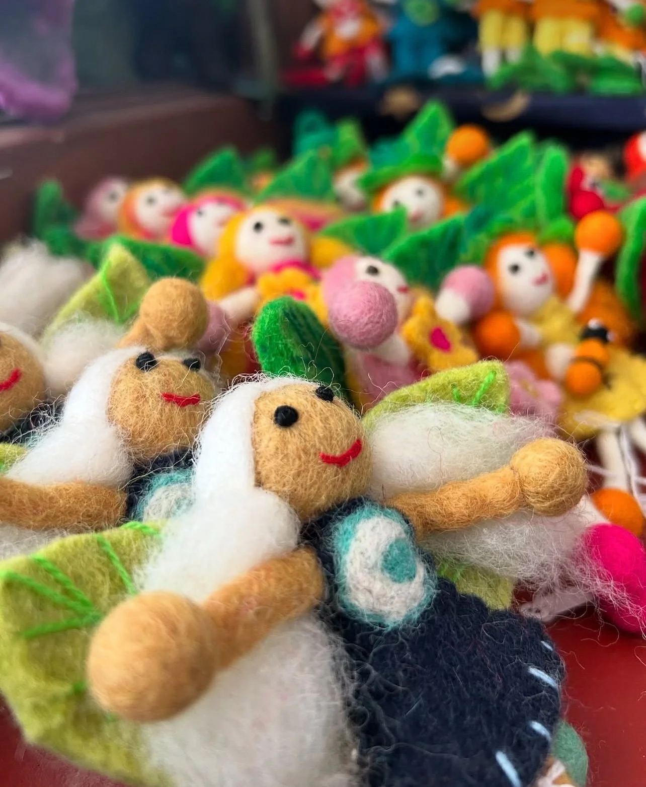 Our Favourite Felt creations are Back In Stock just in time for Christmas 🎄 100% hand made, 100% wool, fair trade &amp; made with love✨🍄
&bull;
&bull;
&bull;
&bull;
&bull;
#felt #felttoys #handmade #handmadewithlove❤️ #fairtrade #magic #fairyhouses
