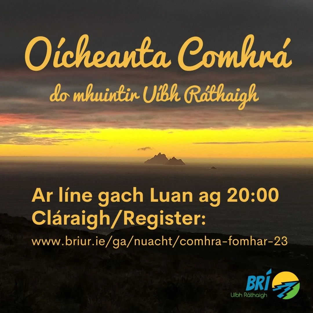 Oícheanta Comhrá - ciorcal comhrá ar líne do mhuintir Uíbh Ráthaigh