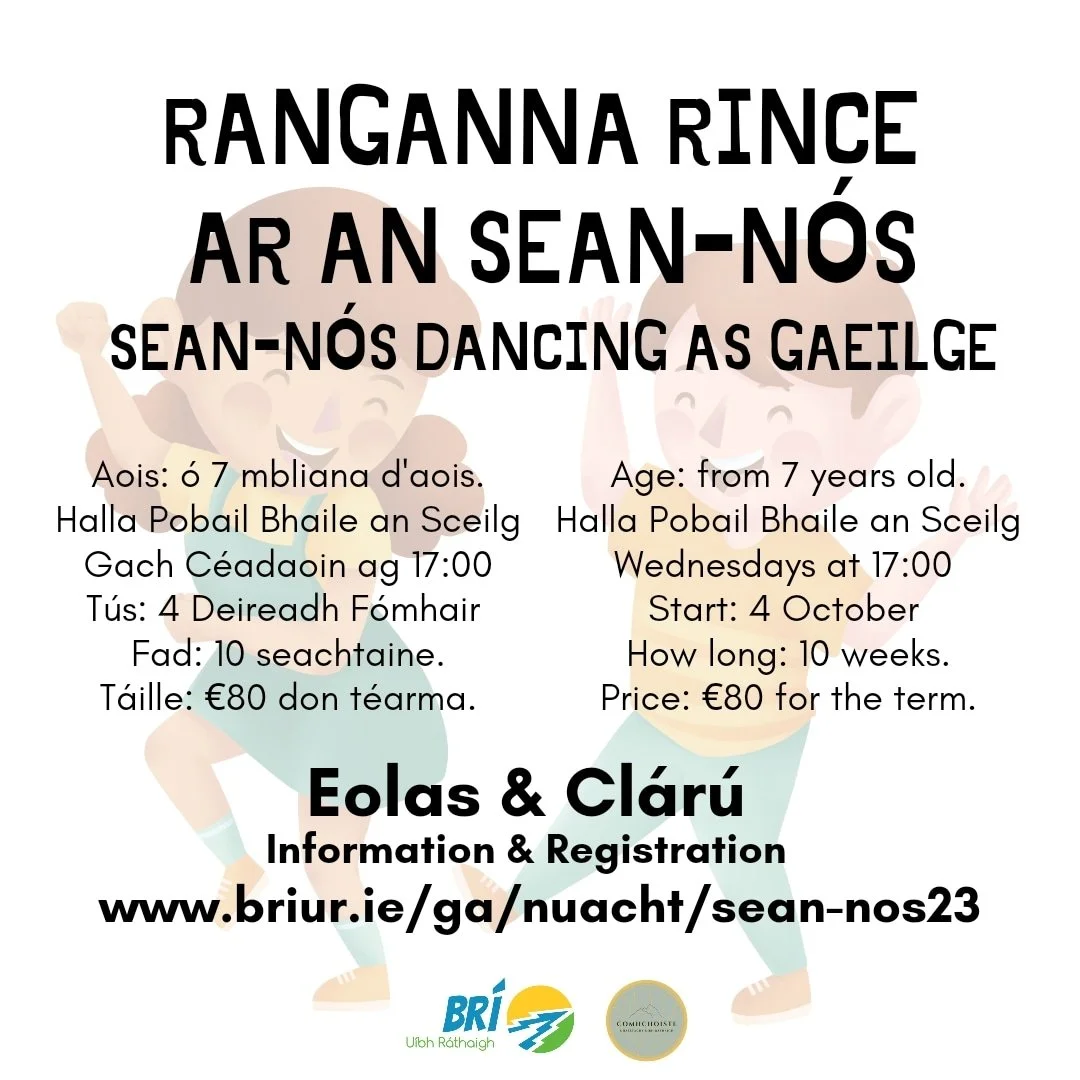 Sean-nós dancing as Gaeilge
