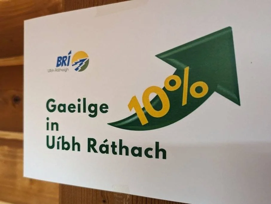 Gaeilge suas 10% in Uíbh Ráthach!