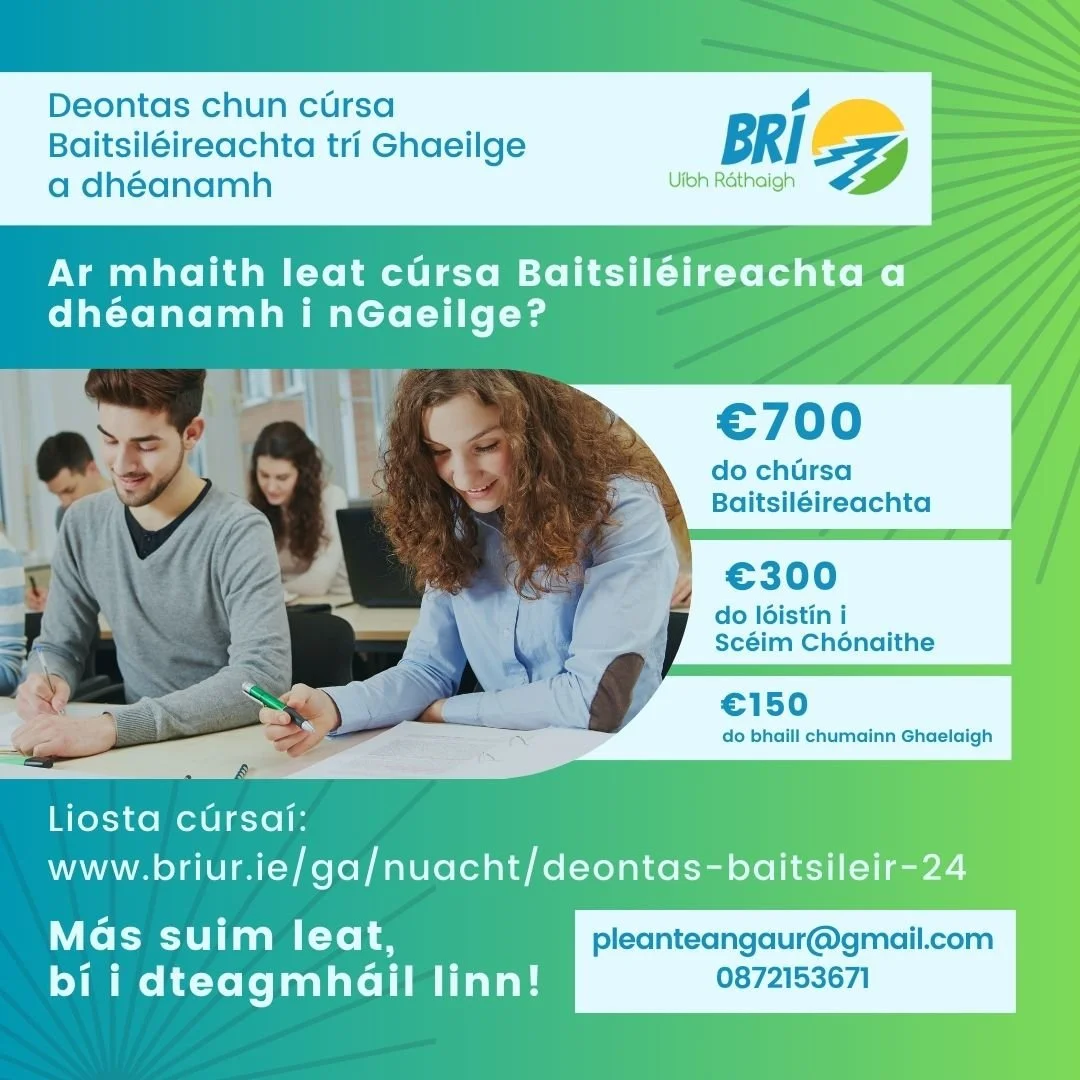 Tacaíocht do chúrsa 3ú leibhéal trí Ghaeilge