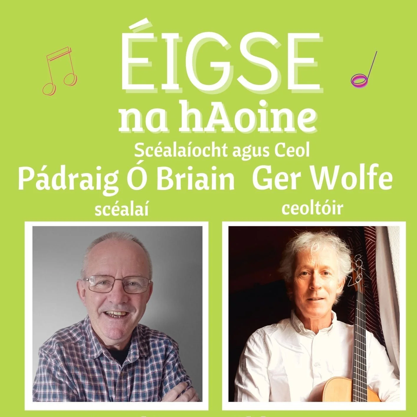 Pádraig Ó Briain agus Ger Wolfe sa Ghleann