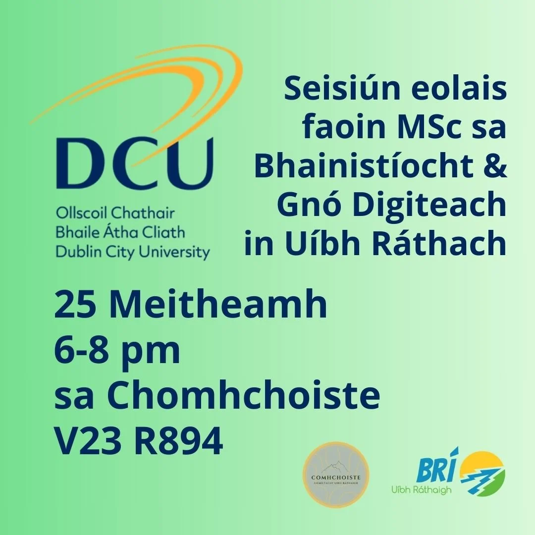 Seisiún eolais faoin MSc sa Bhainistíocht &amp; Gnó Digiteach in Uíbh Ráthach