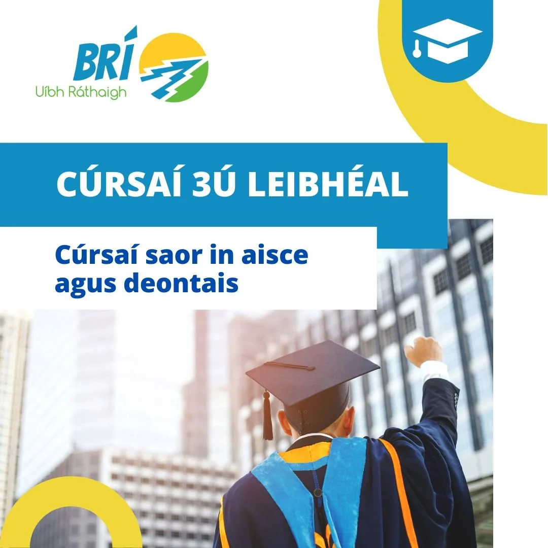 Cúrsaí 3ú leibhéal saor in aisce agus deontais