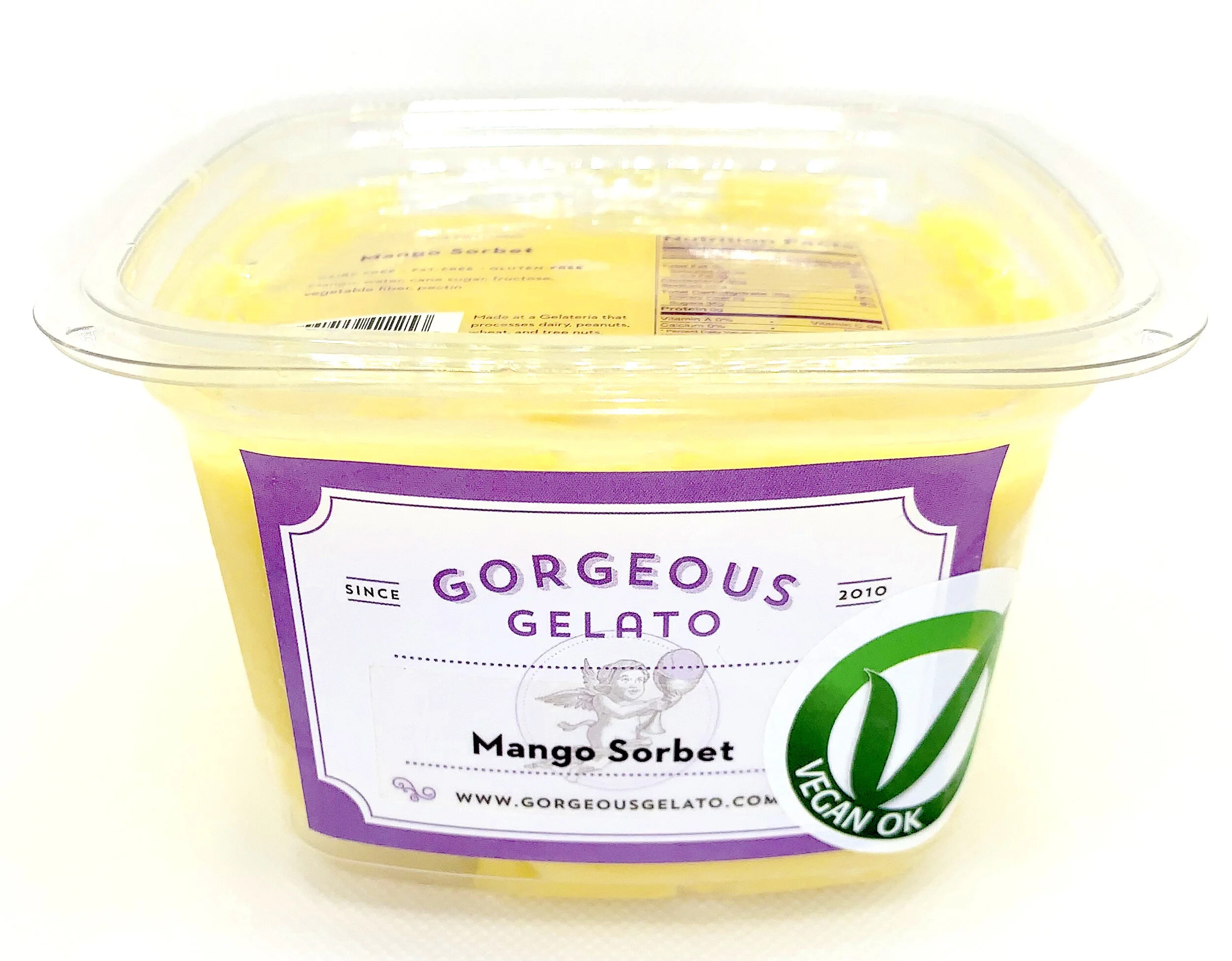 Mango Sorbet Pint (Dairy Free/Vegan)