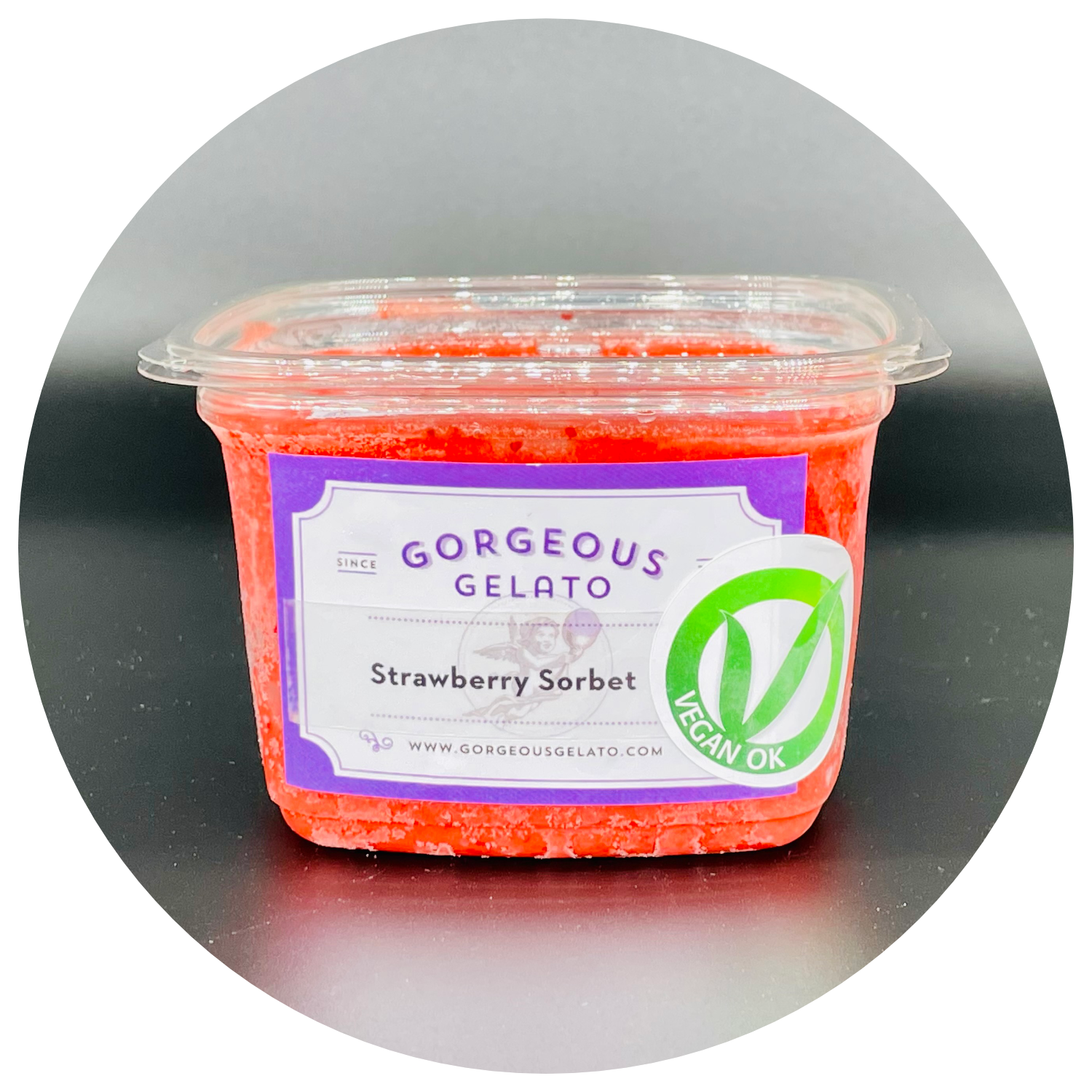 Strawberry Sorbet Pint (Dairy Free/Vegan)
