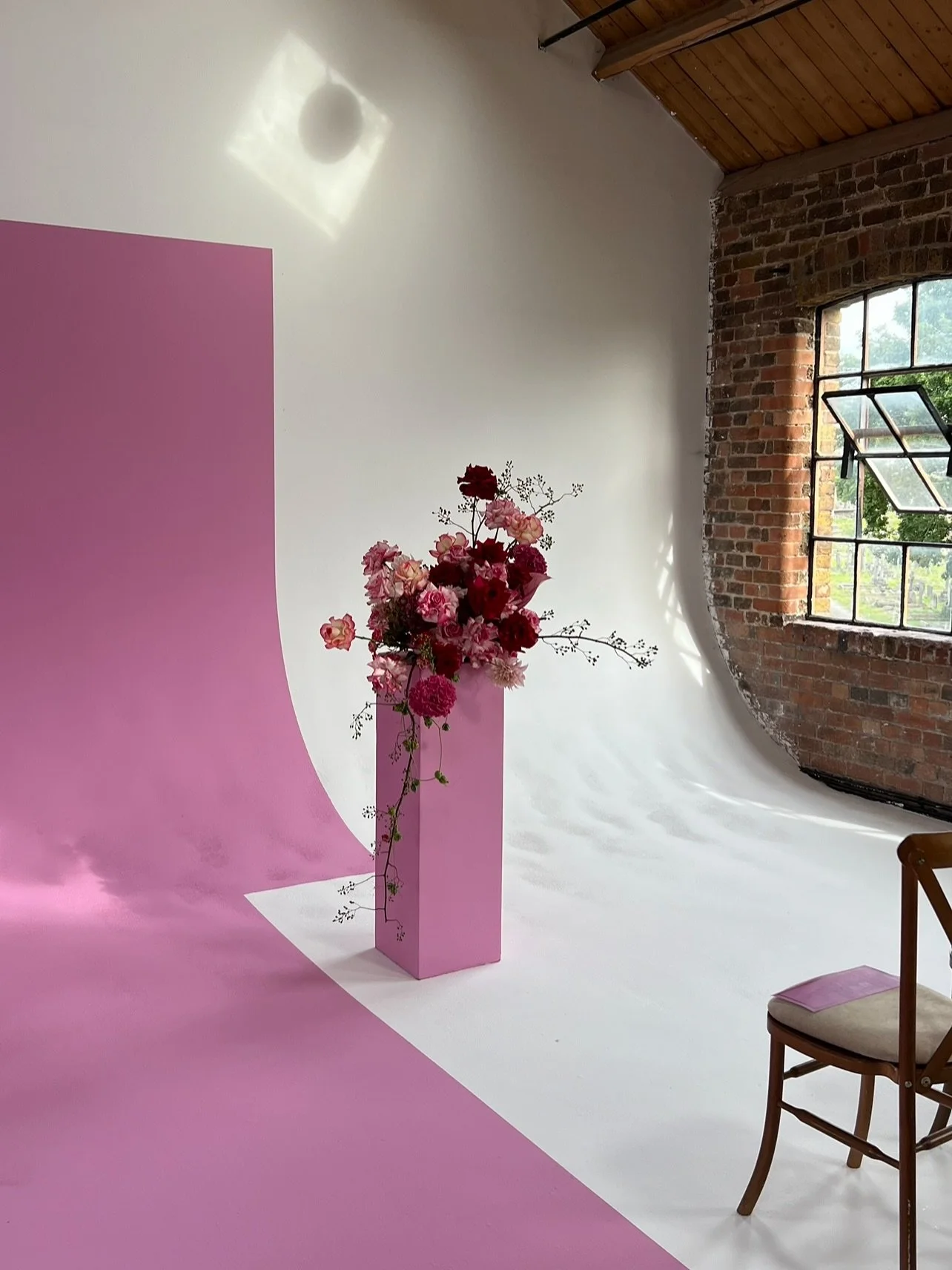 For Becky &amp; her girls. A pink runway, soundtracked by spice girls 2 become 1&hellip; absolutely adore when ppl just go for it and do it their way!! Becky is a vibbbbbe 💒 💕💕