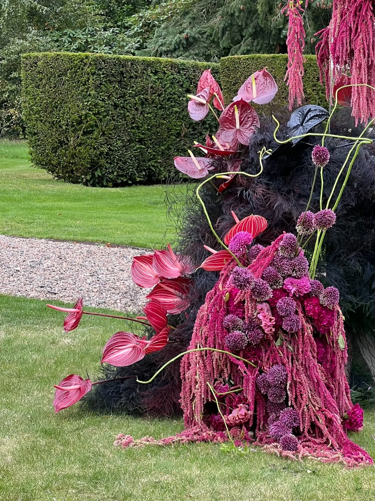 For the gorgeous Sita &amp; Matt, who married late September. 

One of those precious moments where all of the tones in the gardens mirrored our installation perfectly. 

Sita &amp; Matt stood side by side as they said I do. Something so simple, that