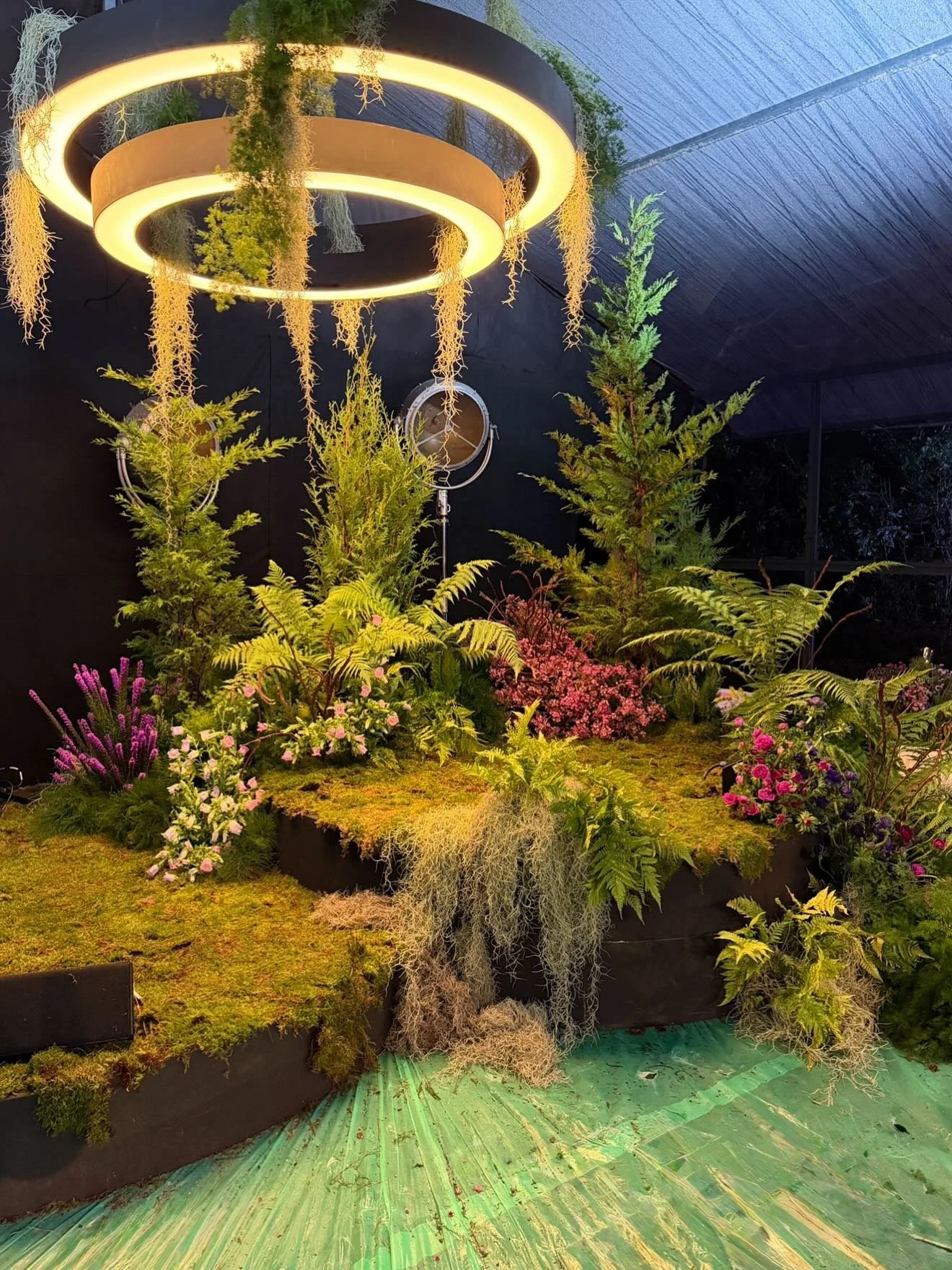 Some BTS of our stage florals for @catburns &amp;&amp; @tiktok &amp;&amp; turning the glasshouse into a forest 🪾🪾🍃🍃🍃

@we_are_alive_events 
@fshampshire 
@tiktok @tiktok_uk 

Thanks to the team. Takes a lot of hands, Holly, Jade, Molly, Jess, Po