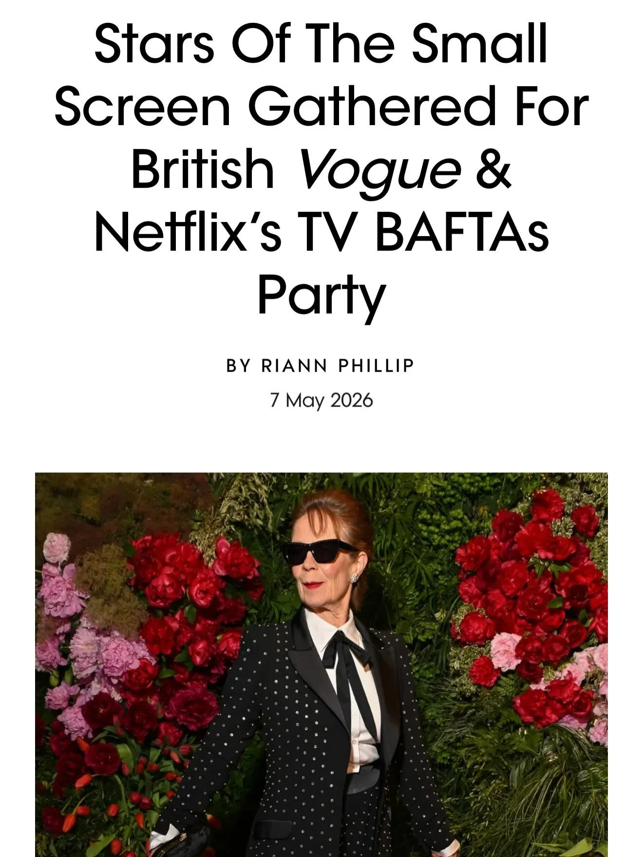 Seeing our work in @britishvogue will never get old! SO proud to have created beautiful florals for this event for three years now ❤️ How lucky are we!!

@britishvogue x @netflixuk x @bafta 

Production @byleilagodfrey 
Photography @samlort @sofi.ada