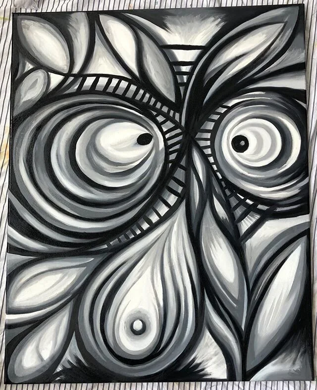 Black and white layer 3 #blackandwhite #blancoynegro #blackismyhappycolor #negro #painting #paint #handmade #artforsale #artistsoninstagram #artforsale #art #arte #abstract #abstractart #abstractpainting #comtemporaryart #stayhome #quedateencasa #lon