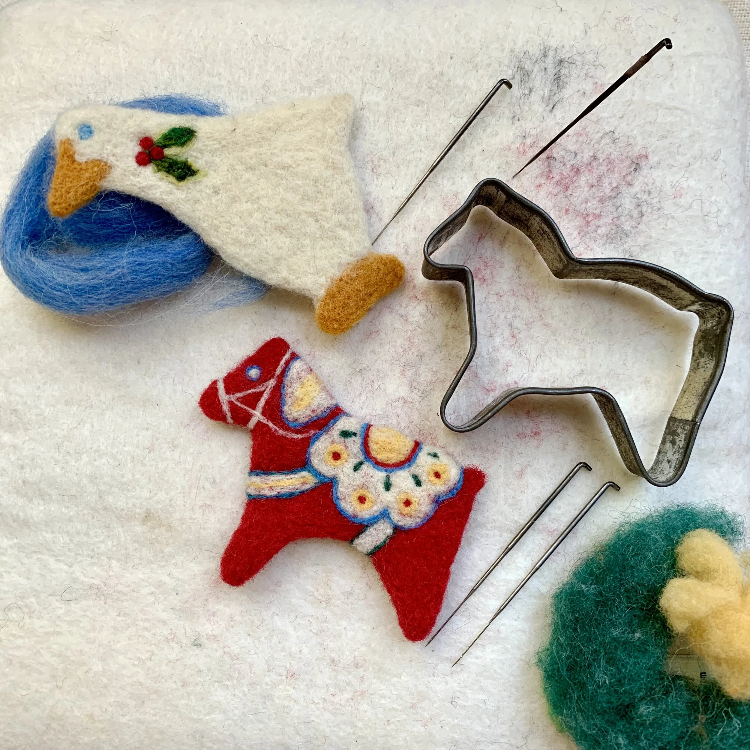 Crafts &amp; Drafts:  Needle Felted Wool Ornaments