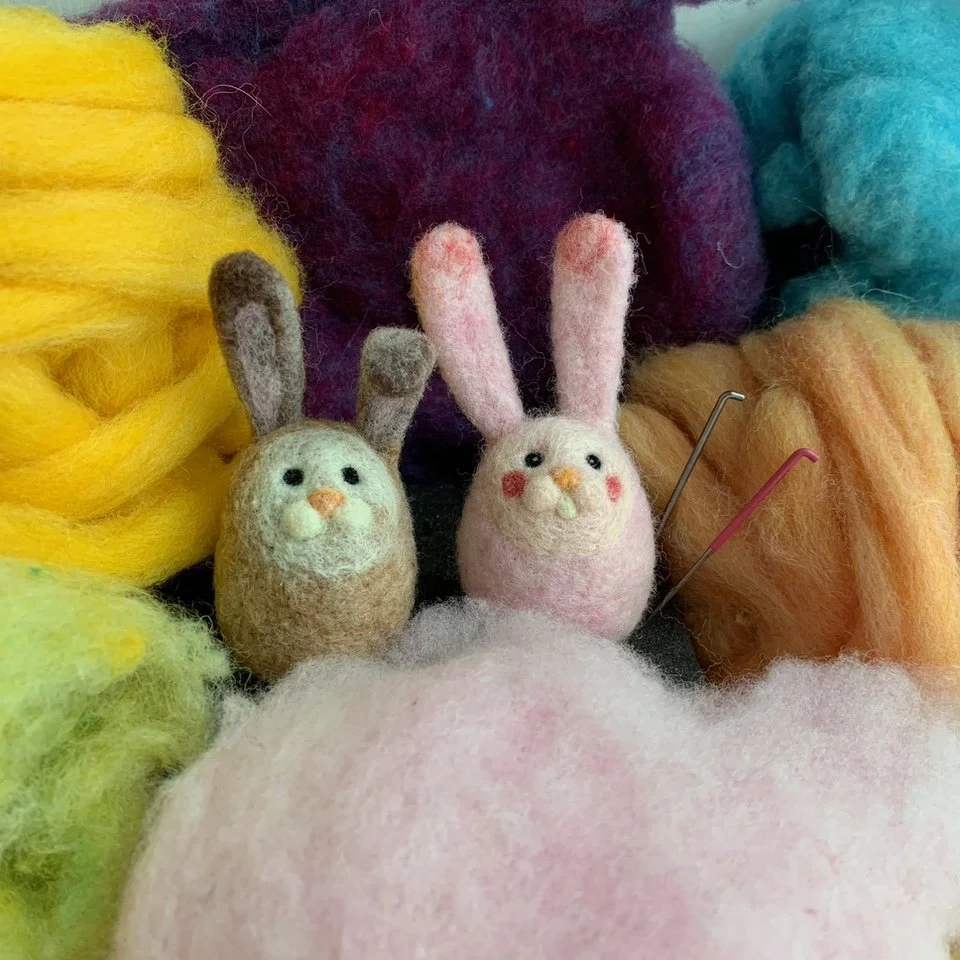 Whimsical Wool Bunnies