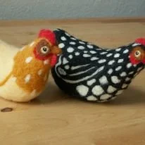 Needle Felted Hens
