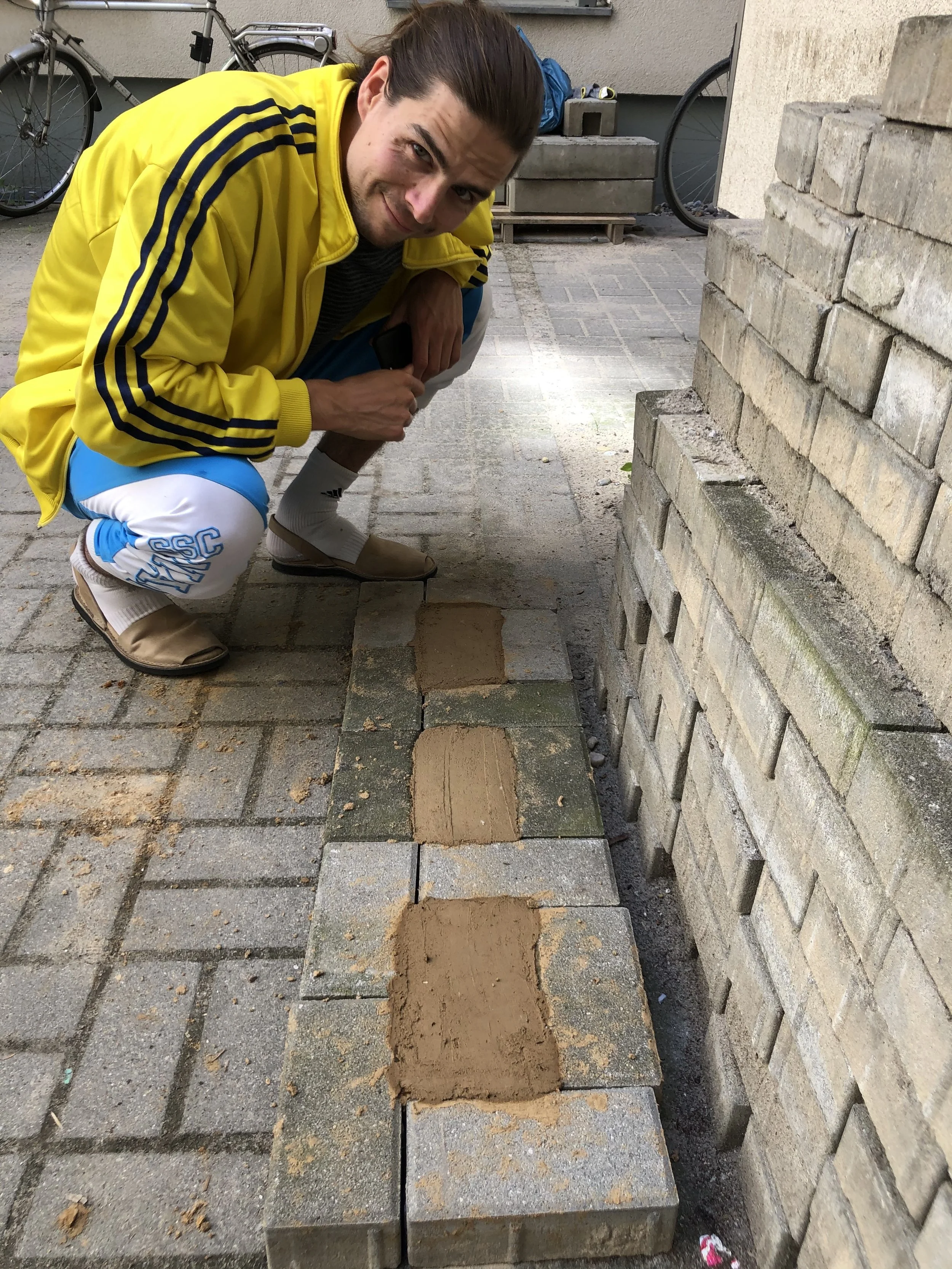 Adobe (Clay) bricks drying