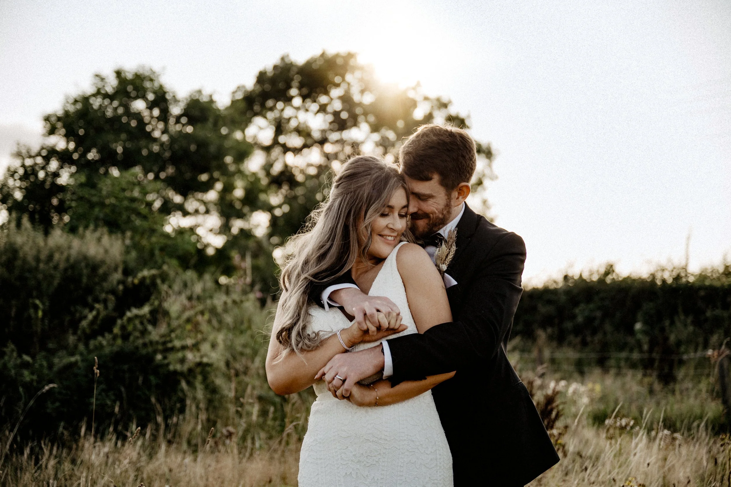 South Causey Inn Bride & Groom at Golden Hour